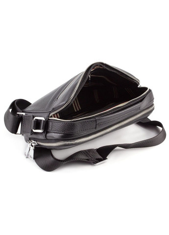 Чорна чоловіча барсетка з телячої шкіри 7711-1A black Marco Coverna (303830067)