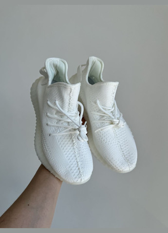 Кроссовки женские и мужские Adidas Yeezy boost 350 white | Адидас Изи буст 350 белые No Brand белые демисезоны (316504475)