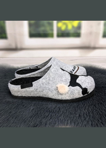 Серые тапочки женские комнатные фетровые для ламината Белста