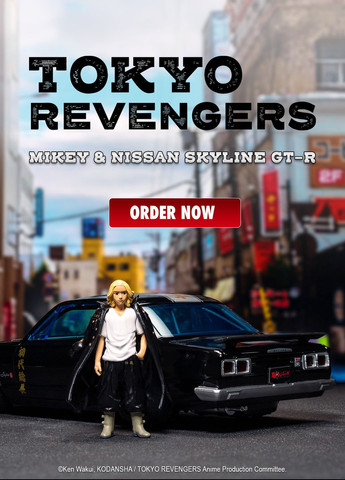 Машина металева Месники Токіо Ніссан з фігуркою Мікі, 1:24, чорний () Jada 253255064 (362025062)