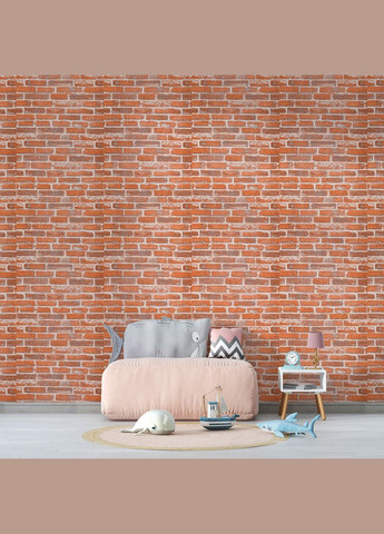 Самоклеюча 3D панель 19600x700x3мм Руда Катеринославська Цегла SW-00001370 Sticker Wall (315790538)