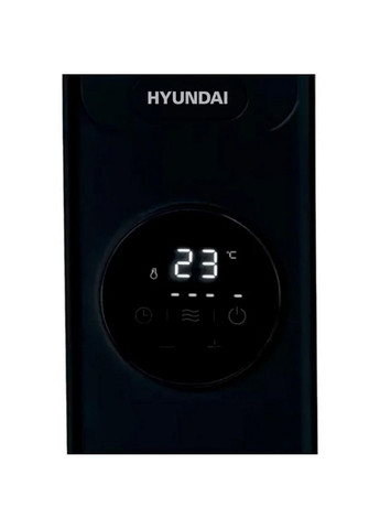 Обогреватель масляный H09HTRB, 20м2, 2000Вт, электр. управление, 9 секций, пульт ДУ, черный Hyundai (366831925)