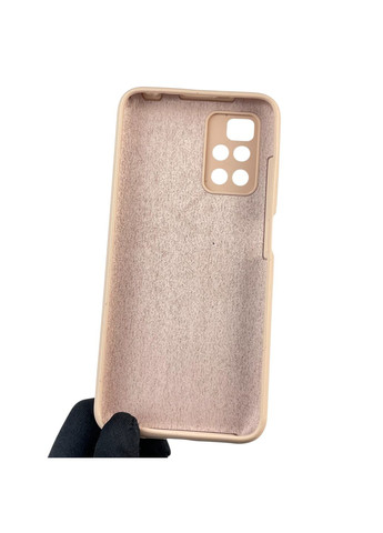 Чехол для Redmi 10 (4G) силиконовый с микрофиброй нескользящий на сяоми редми 10 4г пудровый Xiaomi (366387848)