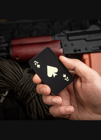 Нашивка Ace of Spades Laser Cut Black/GID M-TAC (315047349)