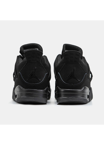 Чорні Осінні кросівки Nike Air Jordan 4 Retro Black Cat CU1110-010 Аір Джордан Ретро 4