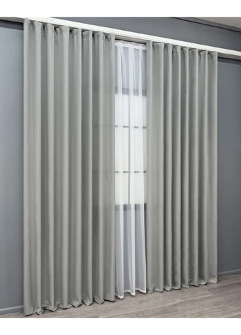 Комплект готовых штор Лен Мешковина № 2062ш 100х280 см 2 шт (31-0073) VR-Textil (402750704)