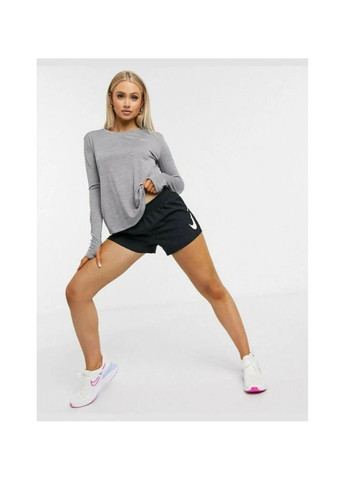 Женский лонгслив Dri Fit Plus Running Grey Nike (365962247)