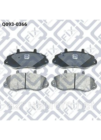 Колодки гальмівні передні OPEL Movano A/RENAULT Master II, 98-, 7701207166, 7701205294, 7701206369, 9161450, 9112777, 450279 Q-FIX (392740687)