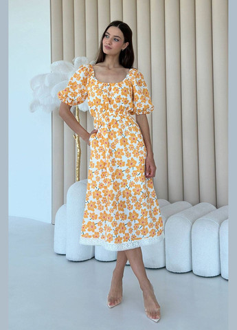 Желтое платье Nenka с цветочным принтом