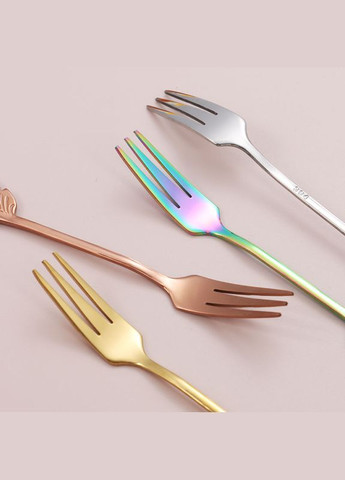 Набор десертных ложек и вилок Mood Spoons "Перо" 10 штук More (317253882)