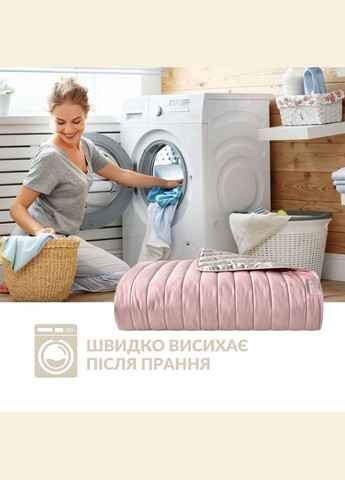 Покривало на ліжко 220х240 см Люкс двостороннє, міцна стібка тканини, антиалергенне волоконо пудра IDEIA (342128355)