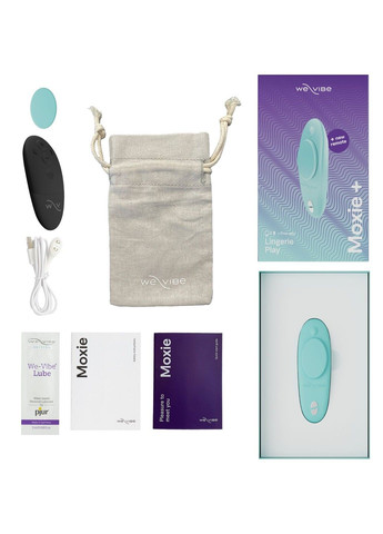 Смарт-вібратор у трусики Moxie+ Aqua, оновлений пульт ДК We-Vibe (315497736)