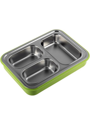 Ланч-бокс Snack на 3 секции, пластик и нержавеющая сталь 27х19х5 см Kamille (289364246)