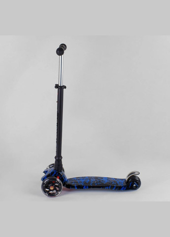 Детский самокат Best Scooter 779-1528 MAXI. Пласстмасовый, 4 PU колеса с подсветкой. Черный No Brand (285744820)