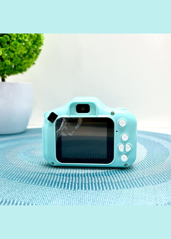Фотоапарат дитячий відео фото ігри прослуховування музики підтримує microSD Бірюзовий (C 48359) No Brand (304421607)