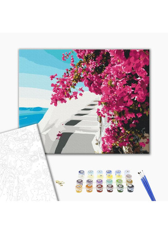 Картина по номерам Цветы Санторини 40х50 (BS52717) Brushme (365547349)