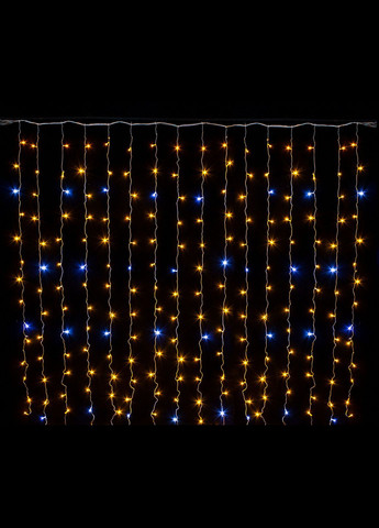 Гірлянда Штора 2х2 м у кімнату на стіну Жовта світлодіодна інтер’єрна 240 лампочок від мережі (Y.03.5Т.240+) Laplandia (314893363)