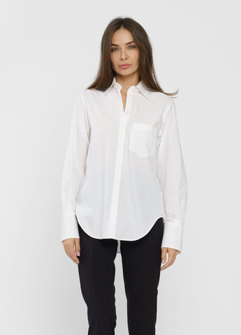 Белая кэжуал рубашка однотонная Seventy