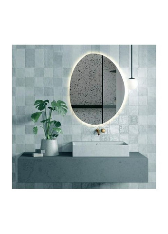 Дзеркало LED DEM1020 75смх100см сенсорне включення + підігрів + годинник / темп Dusel (316720469)