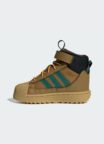 Коричневые всесезонные ботинки superstar winter trek kids adidas