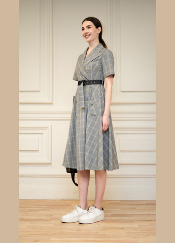 Серо-зеленое картата платье квин Dolcedonna