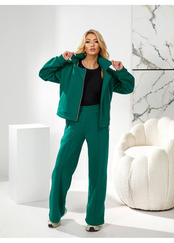 Жiночий теплий костюм на змiйцi смарагдового кольору 35486 No Brand (365431990)
