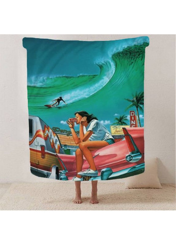 Плед 3D Сині хвилі 29893 180х215 см FlexDress (368763017)