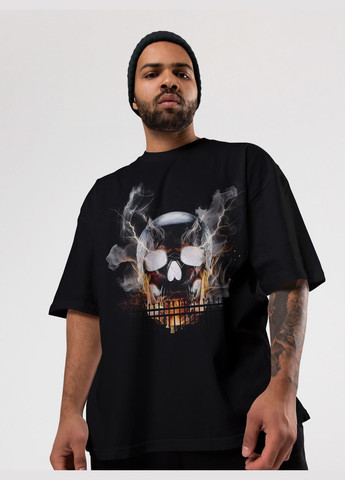 Черная мужская футболка оверсайз urban черная высокая плотность с длинным рукавом Mishe