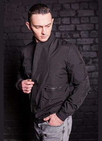 Черная демисезонная ветровка No Brand