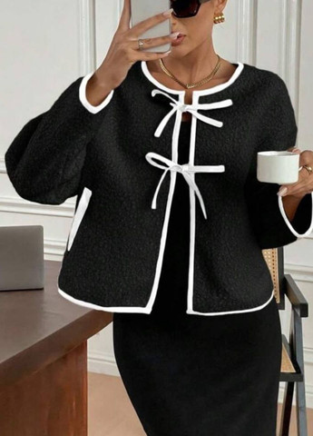 Кроп-пальто спереду на зав’язках Tik-Tak (365701387)