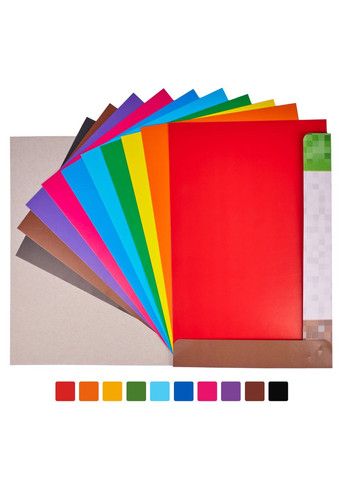 Картон цветной односторонний А4 Minecraft 955455 10 листов Yes (364760758)