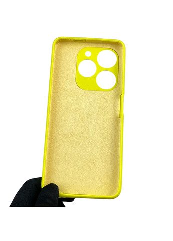 Чохол для Spark 20 (KJ5n) силіконовий з мікрофіброю нековзний на техно спарк 20 жовтий Tecno (366388696)