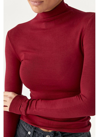 Базовый тонкий гольф с горловиной-стойкой - темно-коричневый цвет Lurex (370601930)