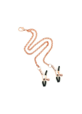 Ошейник с зажимами для сосков Rose Gold Memory Collar with Nipple Clamps, кожа Liebe Seele (369950246)