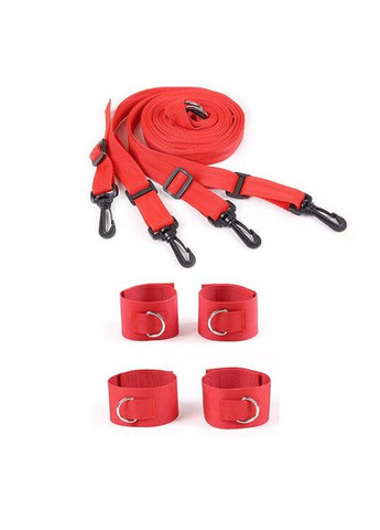 Ремені на ліжко Honeymoon Bed Bondage нейлонові фіксатори в ліжко для рук і ніг Lovetoy (303883527)