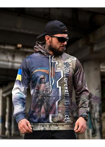 Армійське чоловіче худі на флісі з принтом мультикам Freedom (363849587)