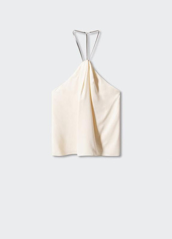 Топ з відкритою спиною молочний Mango (329033717)