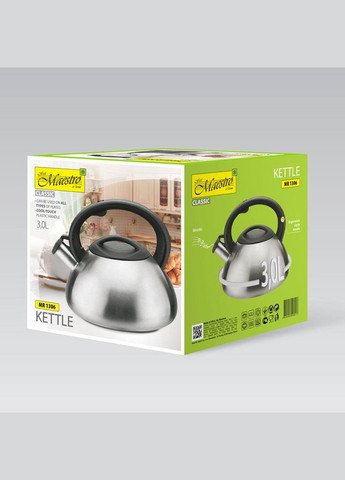 Чайник зі свистком для плити 3 л (MR-1306) Maestro (334713029)