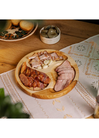 Менажница деревянная 35 см круглая на 3 секции, ясень T12W350 LUGI (368767427)