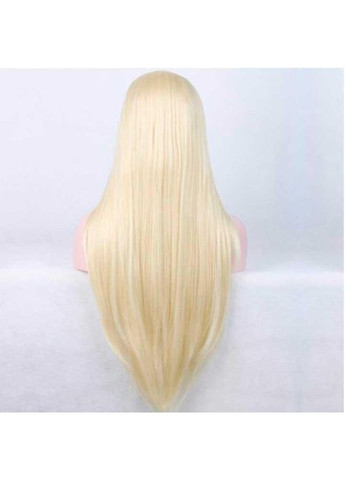 Перука рівна аніме довжина 70 см без чубчика "Блондинка". Жіноча перука довга для святкового або тематичного образу. China (360604077)