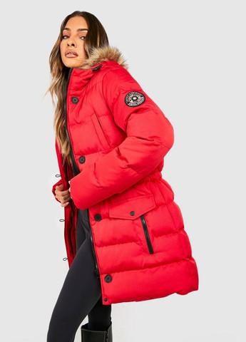 Червона зимня куртка Boohoo