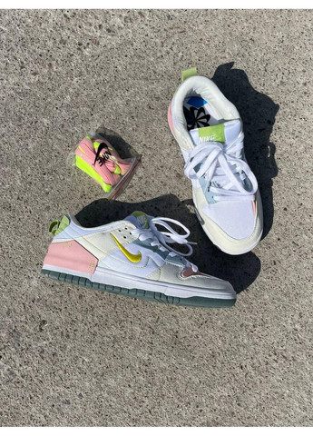 КРОССОВКИ ЖЕНСКИЕ NIKE DUNK LOW DISRUPT 2 EASTER PASTEL НАЙК СБ ДАНК No Brand белые демисезоны (368858122)