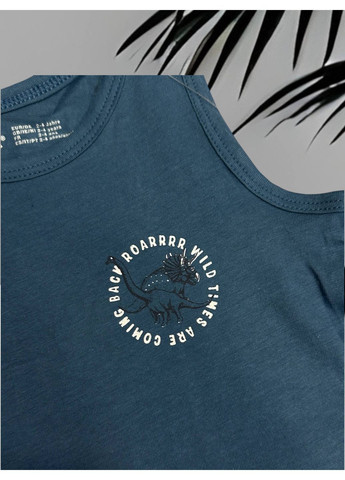 Бирюзовый демисезонный майка и трусы Lupilu