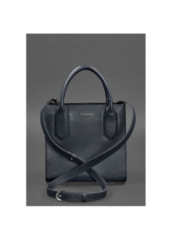 Шкіряна сумка жіноча через плече кроссбоді темно-синя BlankNote (302007683)