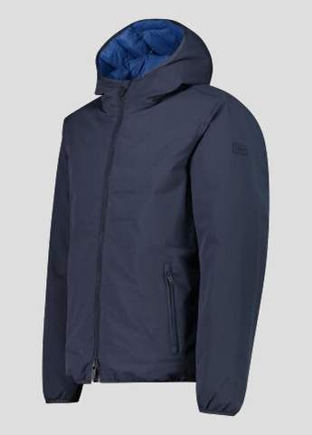 Синяя зимняя темно-синяя двухсторонняя куртка man jacket reverse fix hood CMP