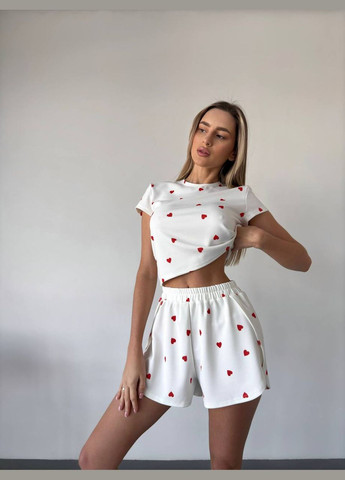 Біла всесезон жіноча піжама Fashion