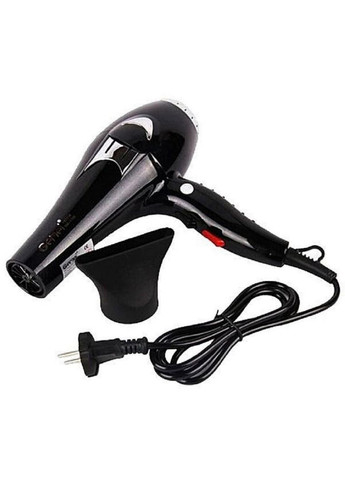 Фен GM-1705 для сушіння укладання волосся електрофен з концентратором 1500 Вт Чорний Gemei (297331999)