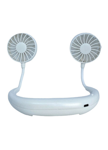 Вентилятор на акумуляторі подвійний на шию портативний зарядка від USВ чорний Sports Necklace Fan No Brand (335821228)