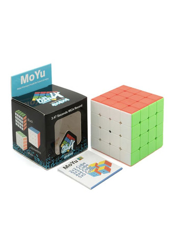 Кубик рубіка 4х4 meilong stickerless мою без наклейок (4 на 4) кольоровий пластик швидкісний Мейлонг MoYu (306447024)