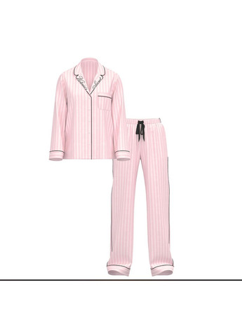 Комбінована піжама жіноча фланелева flannel long pajama set на середній зріст сорочка + брюки Victoria's Secret